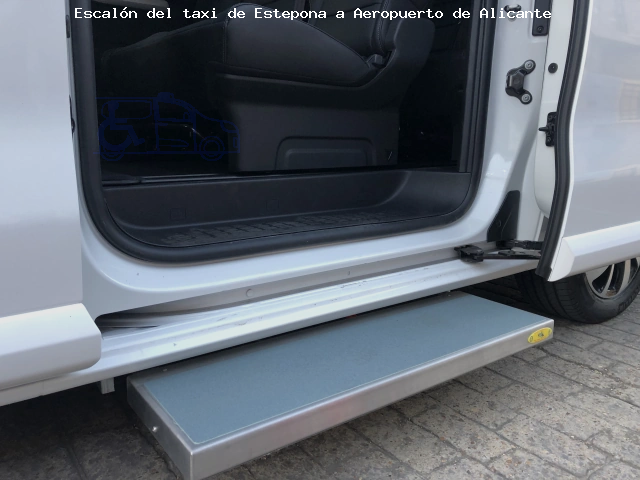 Taxi con escalón de Estepona a Aeropuerto de Alicante